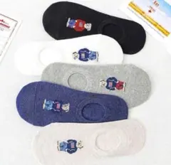 【大人気商品】レディース　メンズ　靴下　5点セット　くま　ベアー　韓国