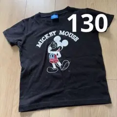 キッズ ミッキーマウス 半袖Tシャツ ブラック 130cmのサムネイル