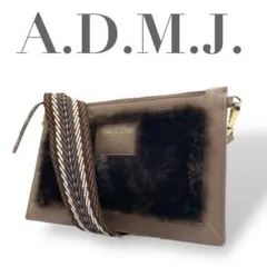 A.D.M.J 2way ファー レオパード ショルダーバッグ