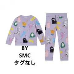新品　SMC キャット総柄 セットアップ ライラックパープル 8Y