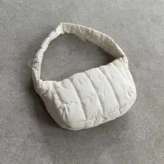 キルティング ミニバッグ 白 ショルダーバッグ ハンドバッグ 2way 韓国