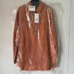 CECIL McBEE ハーフジップビッグシャツ オレンジ M