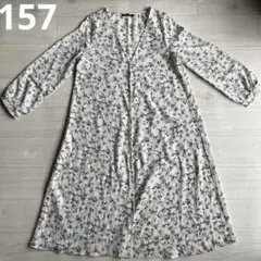 美品♡イング　花柄カーディガン　花柄ロングワンピース　M ポリエステル100％