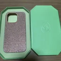 スワロフスキー クリスタル iPhone14Pro スマホケース ゴールドピンク