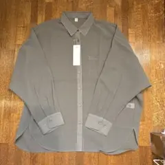 GU シアー ドルマンスリーブシャツ オリーブ M新品