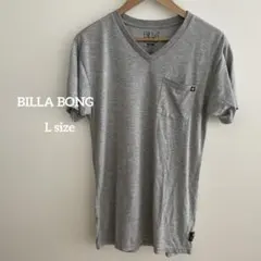Billabong Vネック ポケットTシャツ グレーのサムネイル