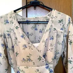 CHICO 春夏　淡いピンク　花柄長袖ワンピース、美品！