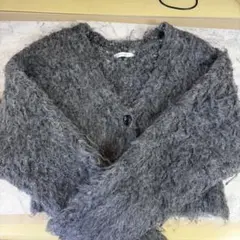 OLIVE des OLIVE グレー Vネック カーディガン