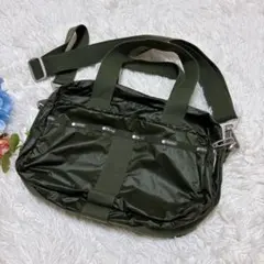 レスポートサック　エッセンシャル　ショルダー　ハンド　バッグ　2way カーキ