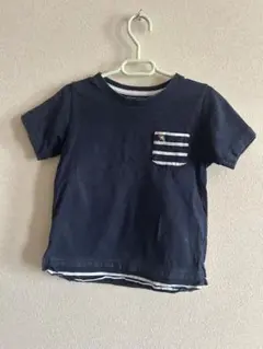 ネイビー 半袖 Tシャツ ポケット付き　115cmのサムネイル