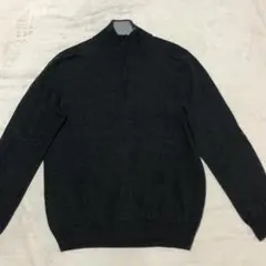 【匿名配送】ユニクロ カシミヤ混 ニットセーター ハーフジップ Lサイズ