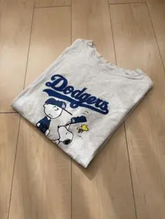 MLB ドジャース スヌーピー Tシャツ グレー