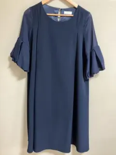 マタニティ ワンピース　フォーマル　ネイビー