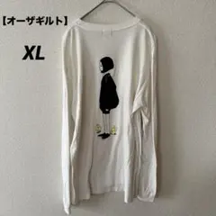 【OHTHEGUILT】 長袖 ロンT プリントTシャツ ホワイト XL