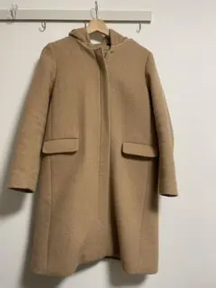 BEAMS HEART ノーカラーコート(フード着脱式)