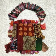 新品 amina パッチワーク カラフル ショルダーバッグ アジアン エスニック