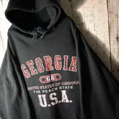 【超ゆるダボ！】Vintage カレッジロゴ パーカー スウェット 2XL