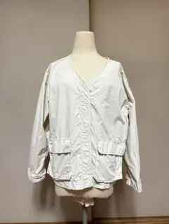 niko and ... ニコアンド　ホワイト ノーカラージャケット