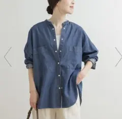 新品☆アーバンリサーチドアーズ　デニムバンドカラーシャツ