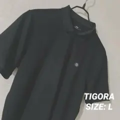 TIGORA ティゴラ ゴルフ ポロシャツ メンズ ブラック　L