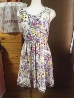 美品★L'EST LOSE  2（M）☆オシャレな花柄ワンピース