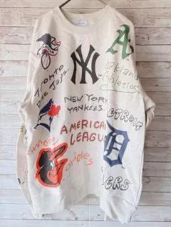 新品タグ付 MLB COLLECTION ハンドライティング 総柄スウェット - メルカリ