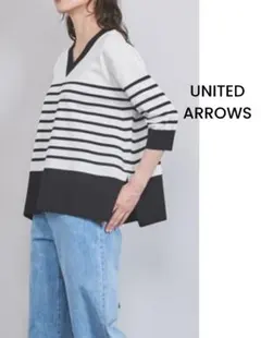 UNITED ARROWSユナイテッドアローズ★ミニマル2WAY6分袖ニット