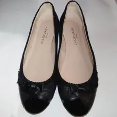 JILL STUART ブラック フラットシューズ