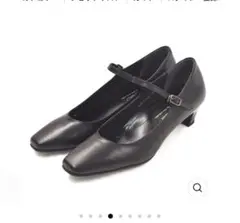 EIZO ブラック　パンプス/すっきりスクエアストラップ4.5cm EE