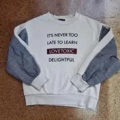 Lovetoxic S トレーナー グレー チェック柄 140