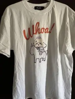 えらい天使なラッコ てんし あくま Tシャツ ラッコと愛馬 ホワイト