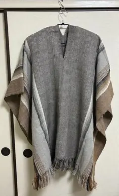100%アルパカ　ニットポンチョ　ヴィンテージ ボリビア産