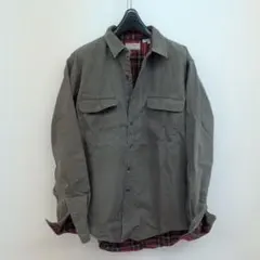 LLBEAN　1980年代 フランネル裏地付　ハリケーンシャツ　アメリカ製