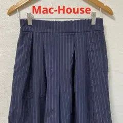 Mac-House ネイビー ストライプ ワイドパンツ Lサイズ