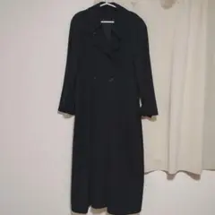 ダブルブレストウールギャバジンスーパーロングコート