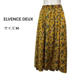 ELVENCE DEUX（M）花柄ロングスカート マスタード フラワー イエローのサムネイル