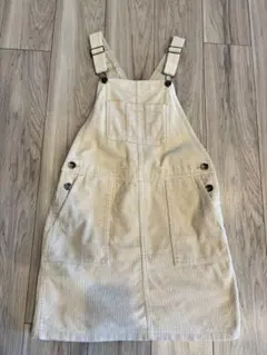 コーデュロイジャンバースカート ベージュ