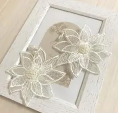 お花 クリップイヤリング キッズ 子供用 ホワイト フラワー