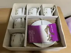 九谷焼　金彩　コップ&ソ一サ一　5点セット彩金