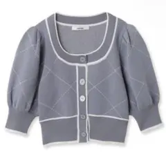 snidel バイカラークロップドニットプルオーバー