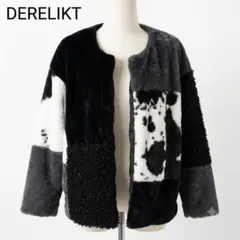 Decabit フェイクファー パッチワーク ジャケット 4Lのサムネイル