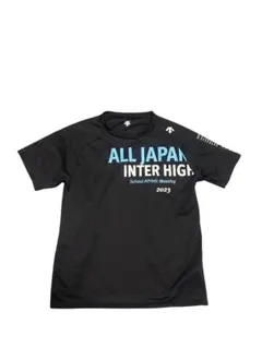新品 インターハイ Tシャツ 2026 陸上 デサント ブラック ピンク L