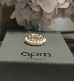 apm パール付きシルバーリング
