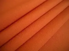 未使用縮緬はぎれ紅柿色　190㎝　着物生地リメイクちりめん細工和小物材料