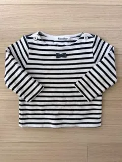 美品＊familiar ボーダー長袖Tシャツ 80cm