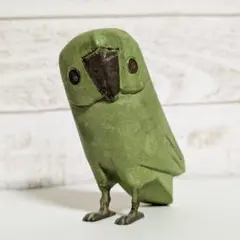 木製 インコ オウム オブジェ