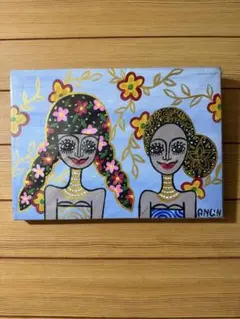 ポップアート 女性肖像画 フレーム付き - メルカリ