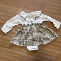 チェック柄　ロンパース 80サイズ　ブランシェス