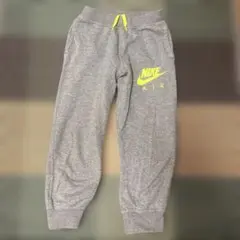 NIKE AIR キッズ スウェットパンツ グレー 蛍光イエロー