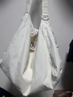ホワイト トートバッグ 調整可能ストラップ